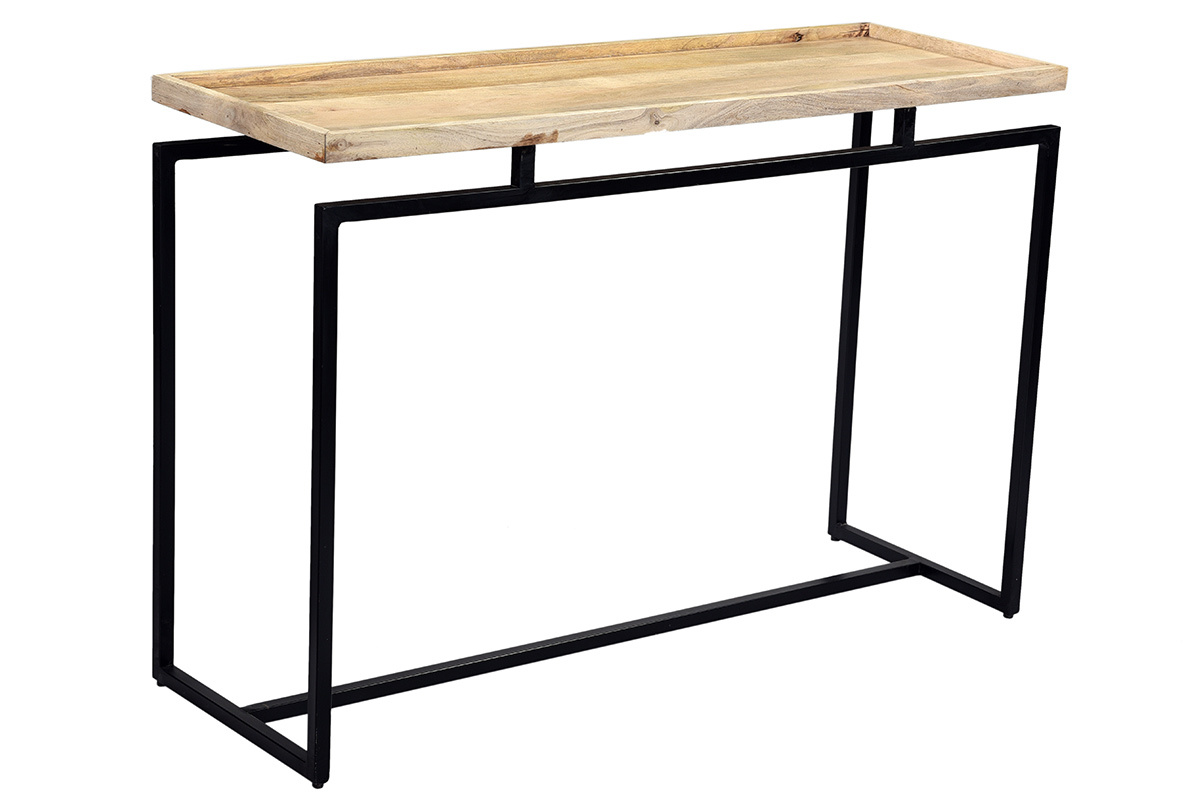 Consola en mango y metal negro L110 cm FRAME