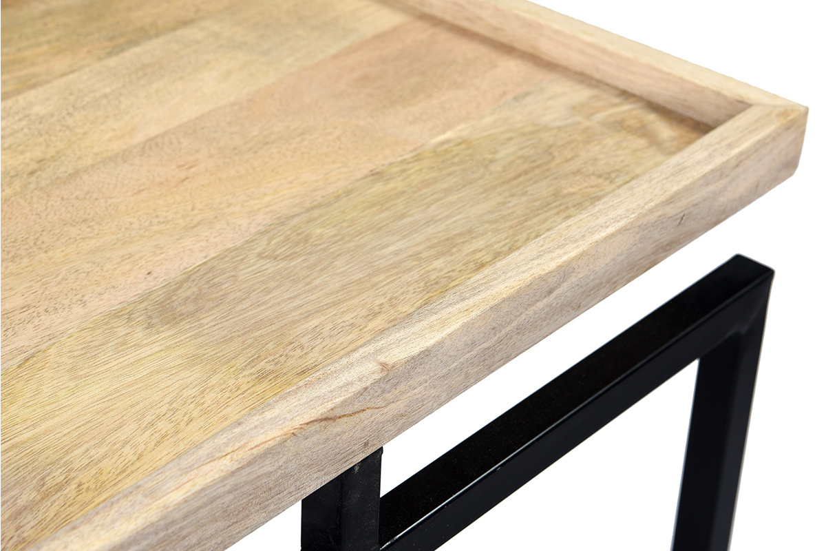 Consola en mango y metal negro L110 cm FRAME