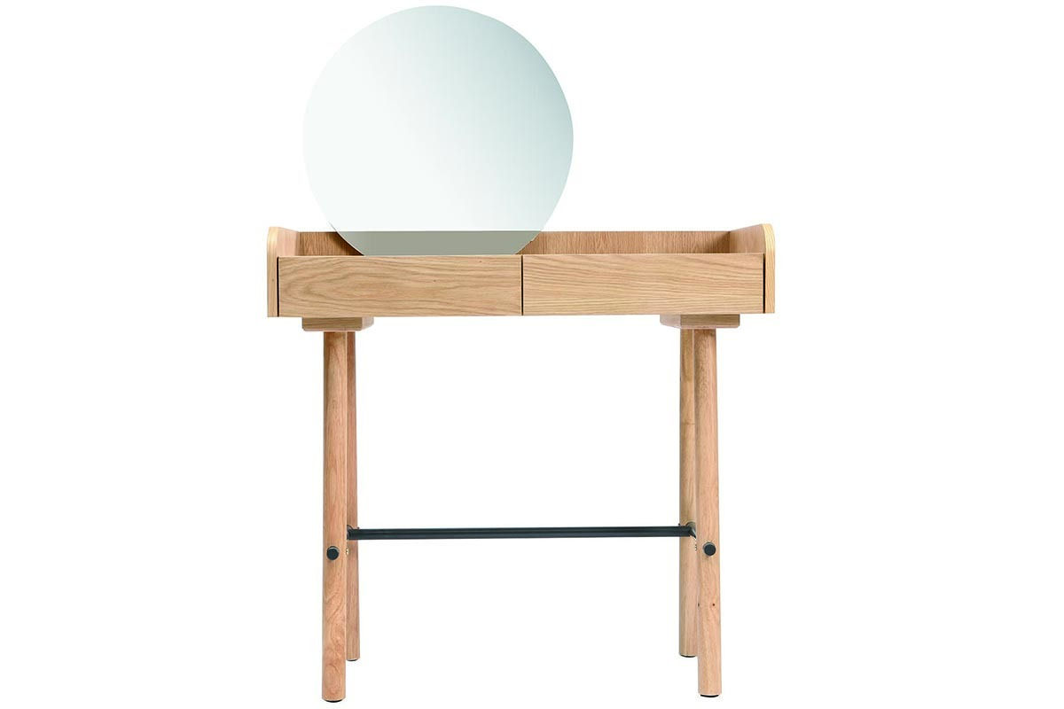 Consola escandi-japons con espejo roble claro JAPANSK