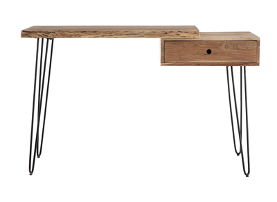 Consola escritorio en acacia y metal negro L120 cm PINA