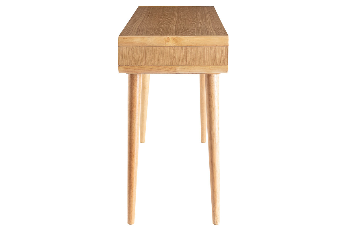 Consola-escritorio roble claro y gris L120 cm COPENHAGUE