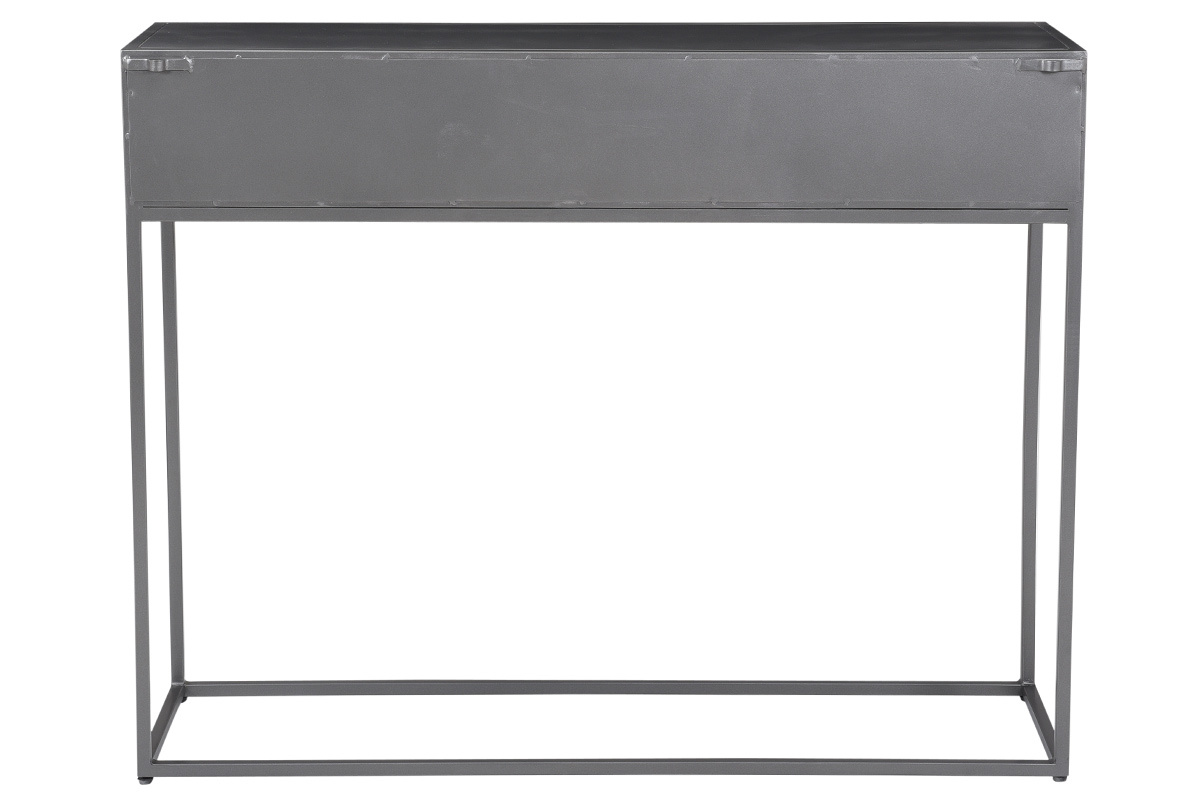 Consola industrial en metal dorado y gris MAGIC