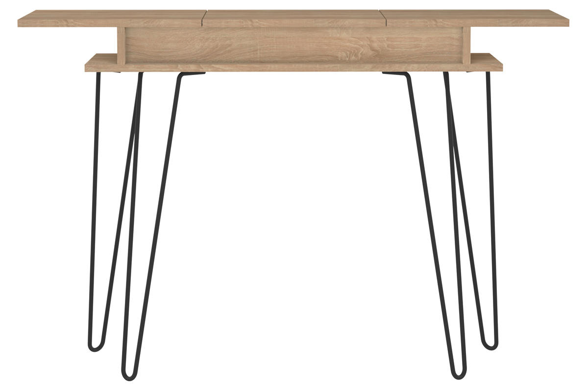 Consola madera y metal negro LUMY