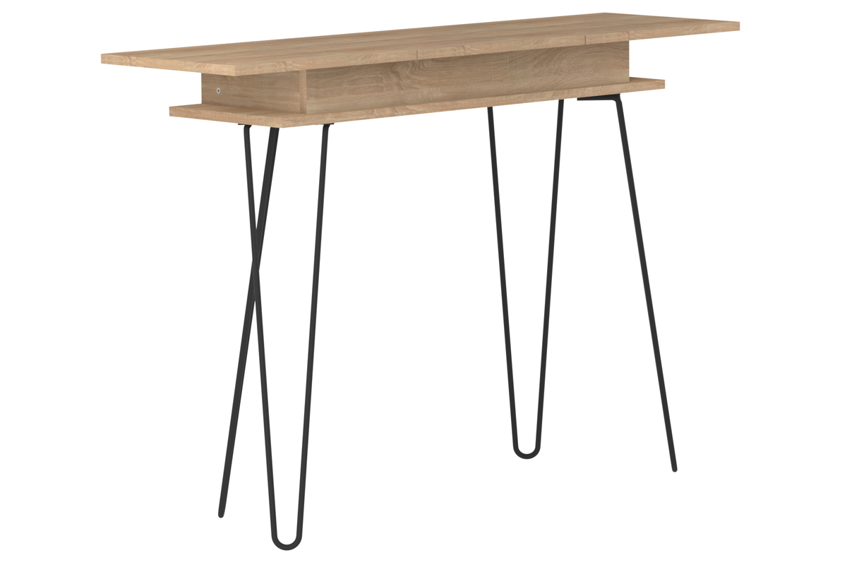 Consola madera y metal negro LUMY