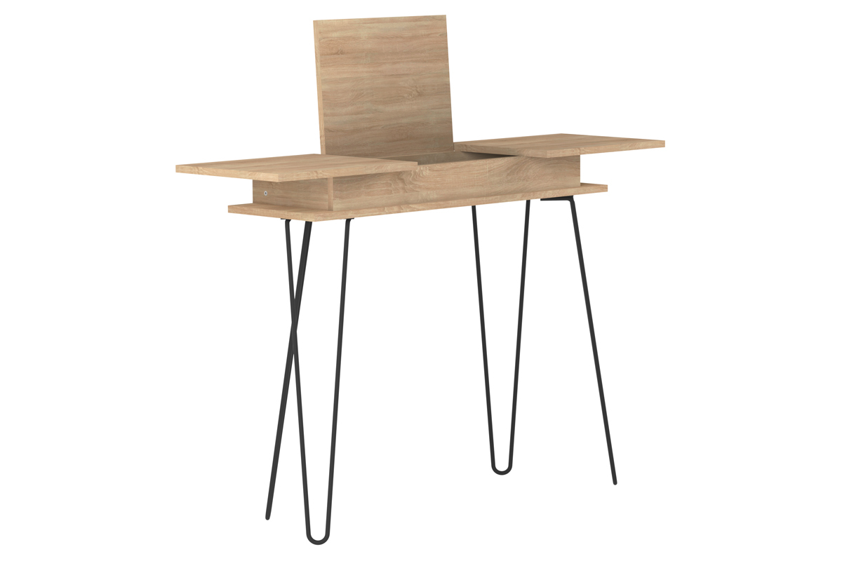 Consola madera y metal negro LUMY