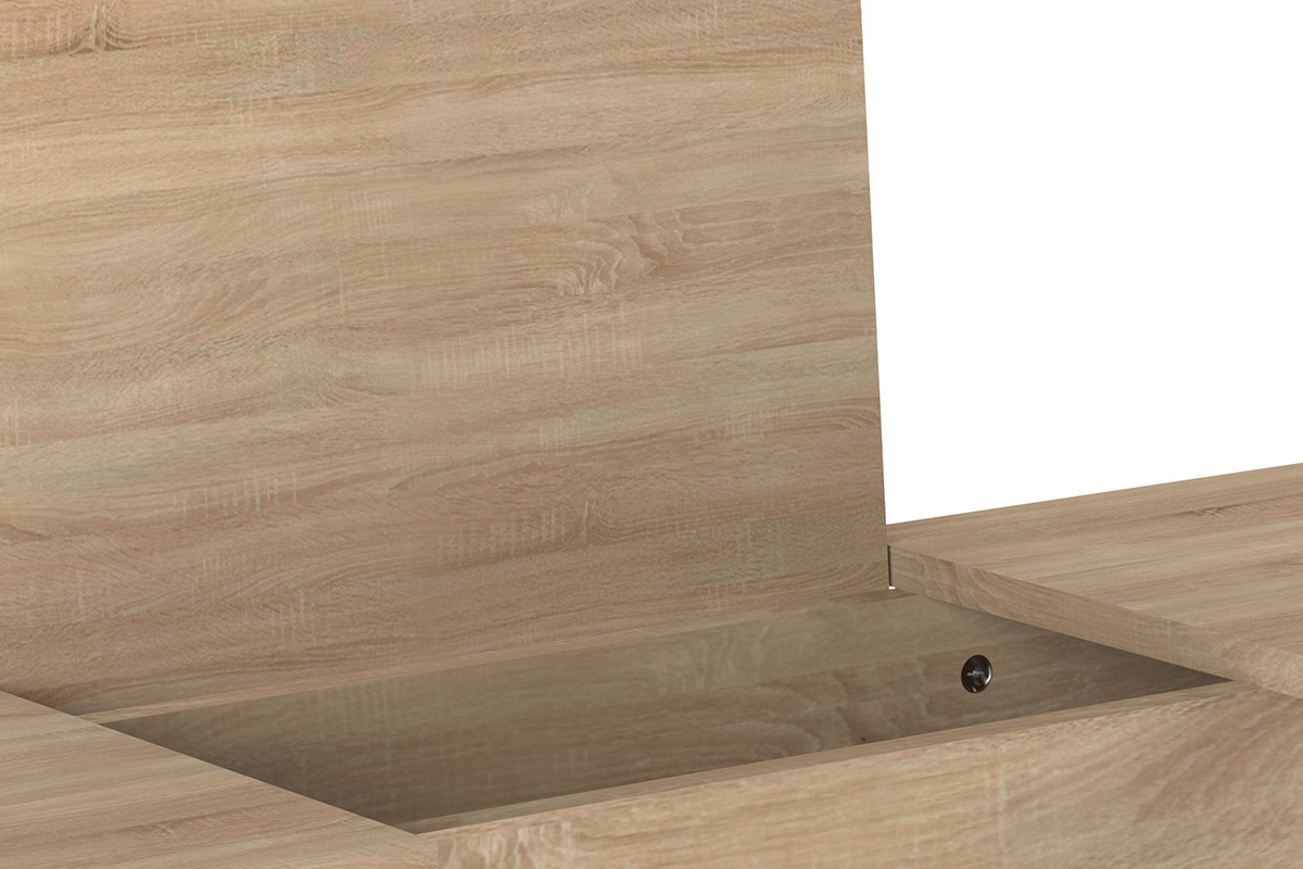 Consola madera y metal negro LUMY