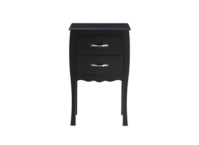 Consola / mesita de noche 2 cajones - color negro