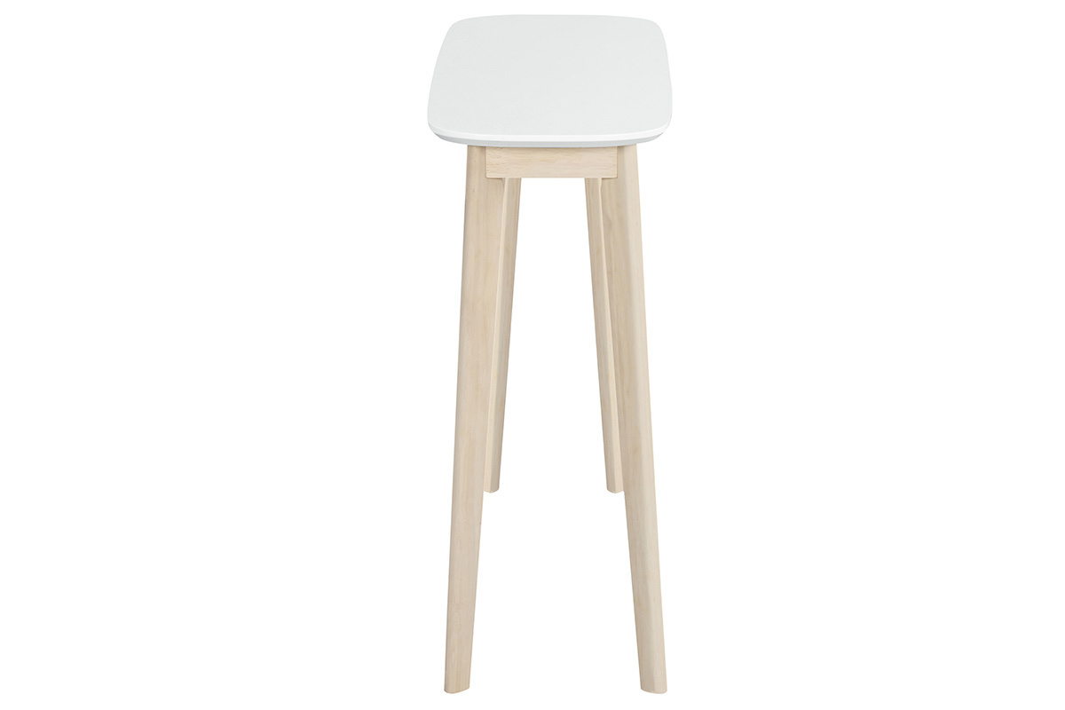 Consola nrdica blanca y madera clara LEENA