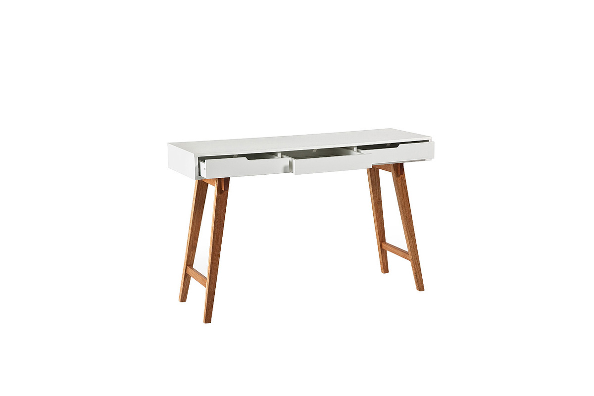Consola nrdica madera y blanca ESKA