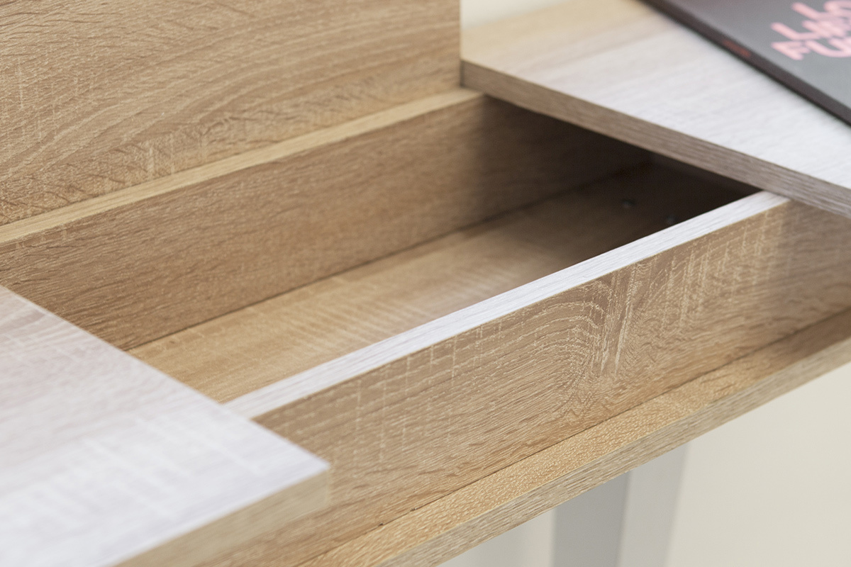 Consola nrdica madera y blanco ORIGAMI