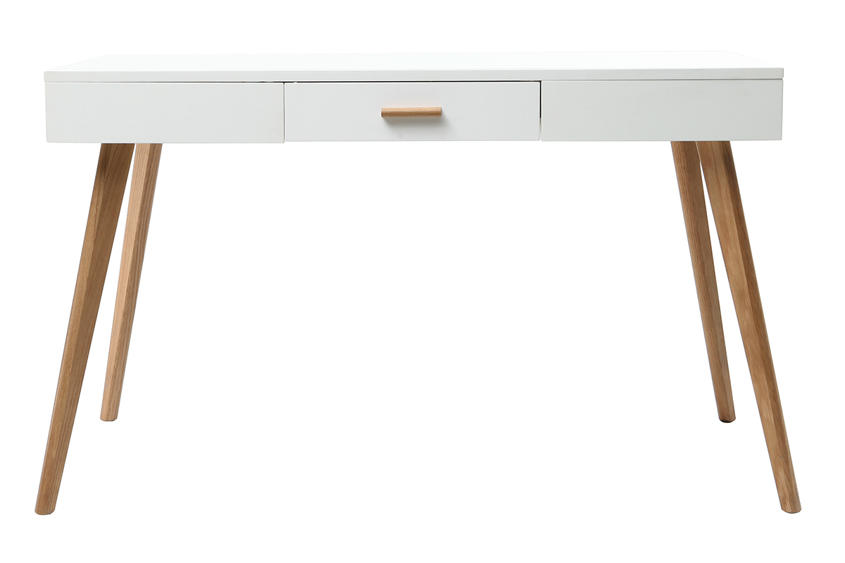 Consola roble y blanco L120 cm GILDA