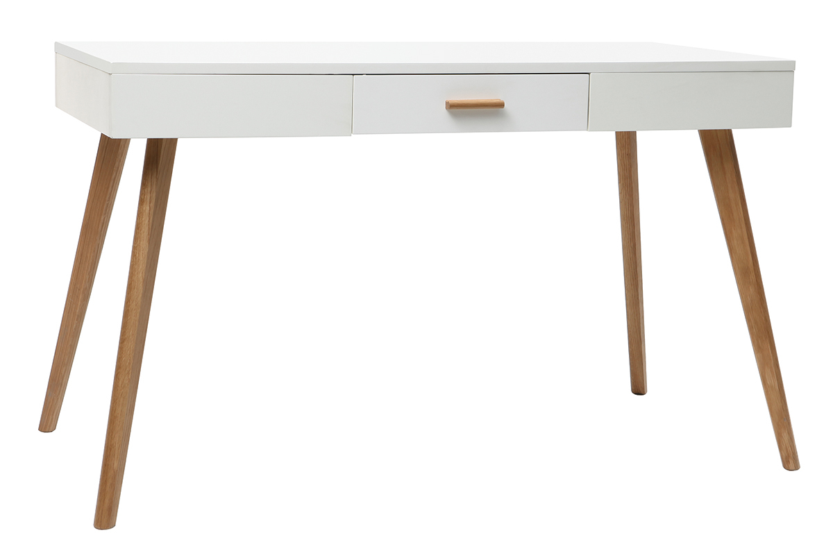 Consola roble y blanco L120 cm GILDA