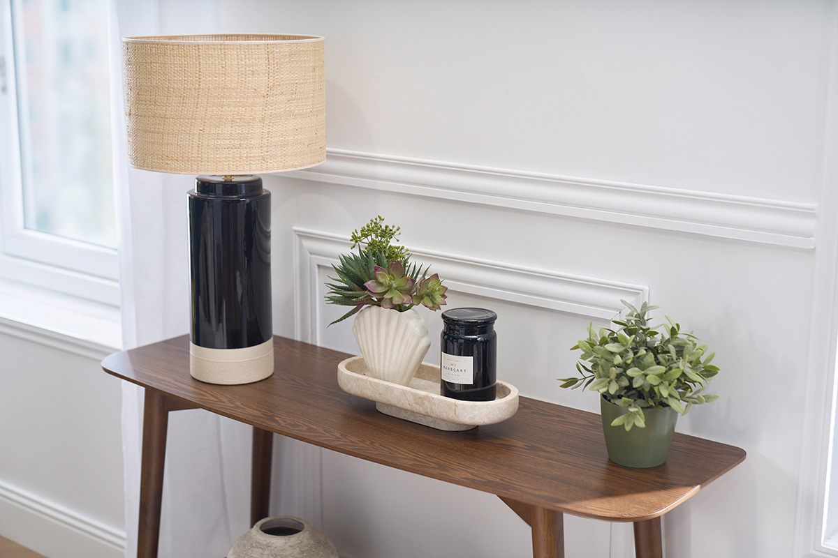 Console de madera oscura L120 cm CENDY