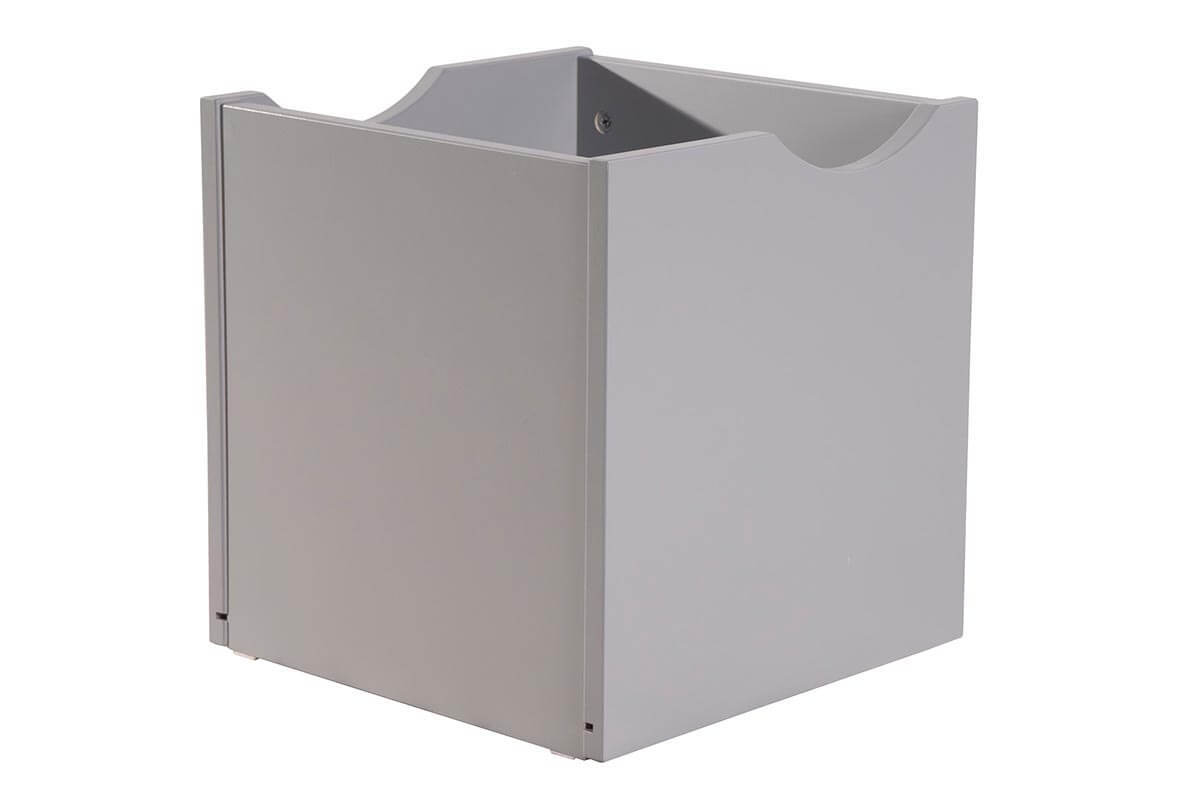 Cubo de almacenaje lacado gris mate KIDDO