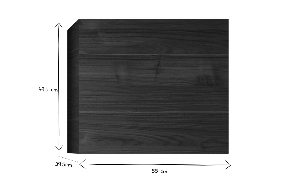 Elemento de pared cuadrado acabado madera oscura ETERNEL