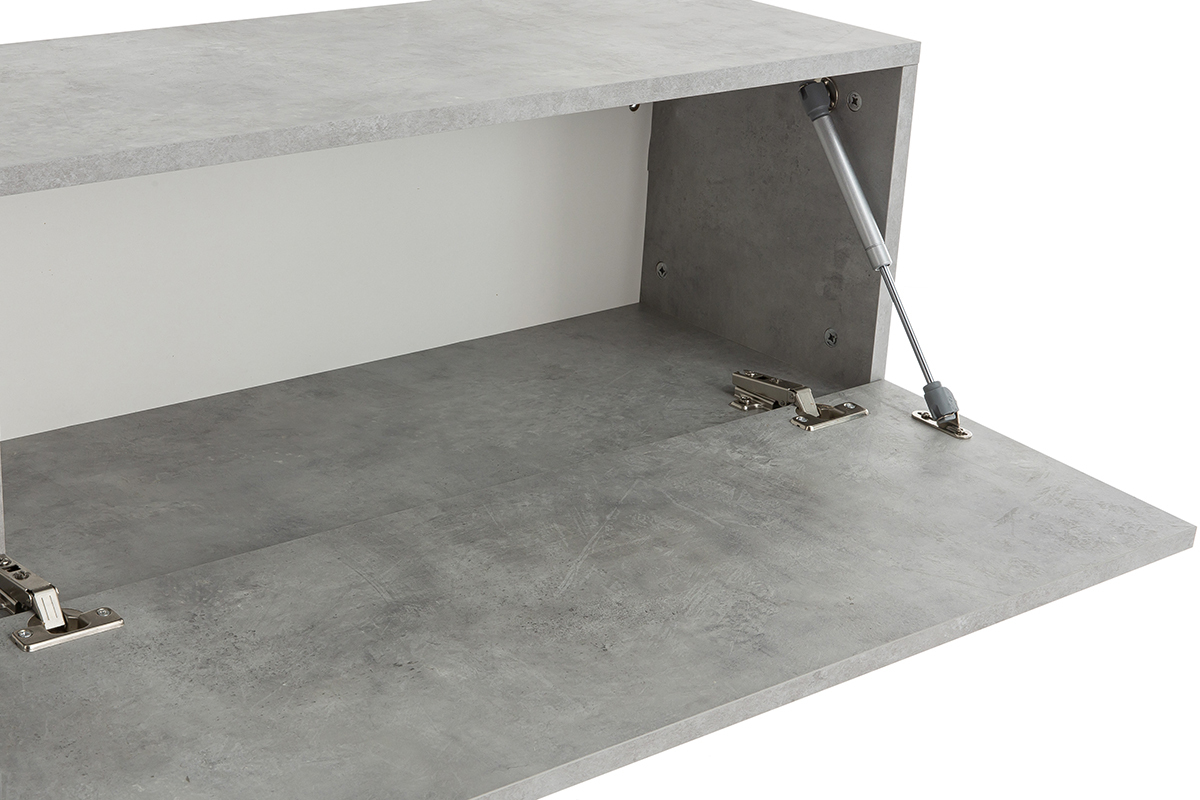 Elemento de pared TV horizontal acabado cemento ETERNEL