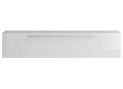 Elemento de pared TV horizontal blanco brillante con tirador ETERNEL