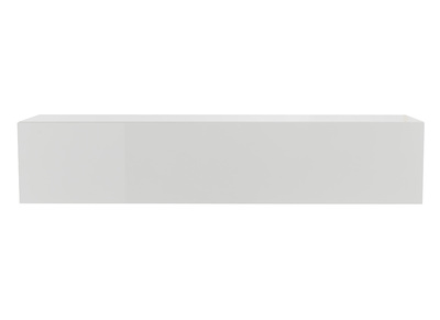 Elemento de pared TV horizontal lacado blanco brillante ETERNEL