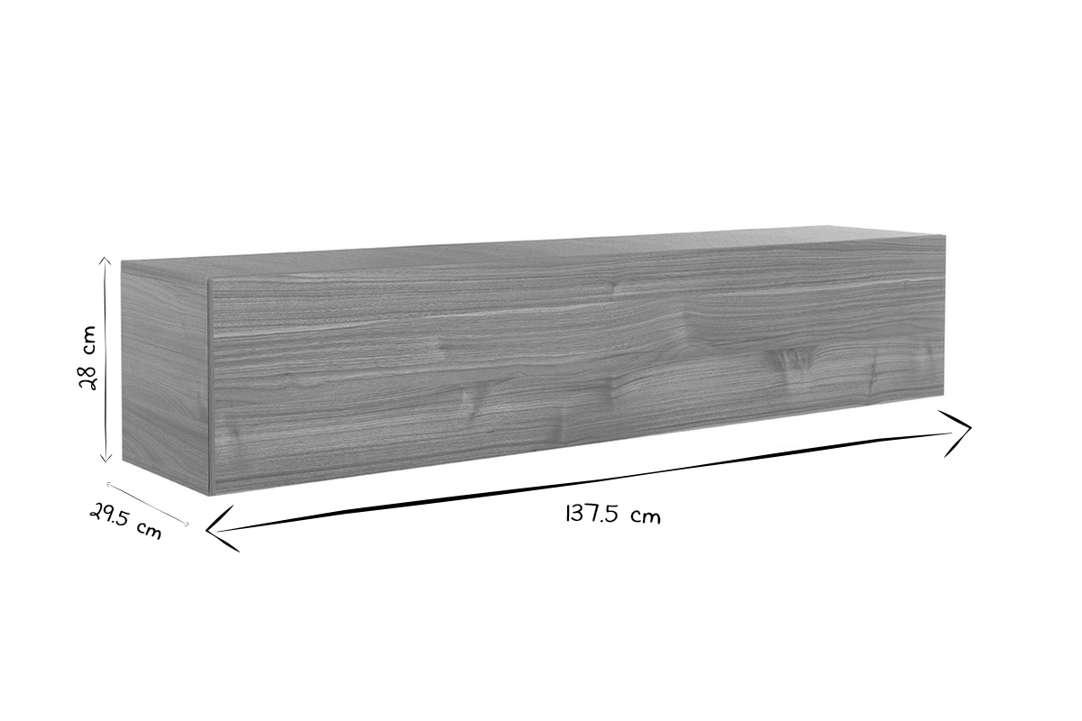 Elemento de pared TV horizontal nogal claro ETERNEL