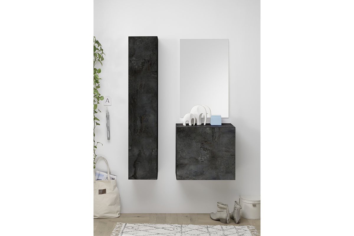Elemento de pared TV vertical acabado envejecido ETERNEL