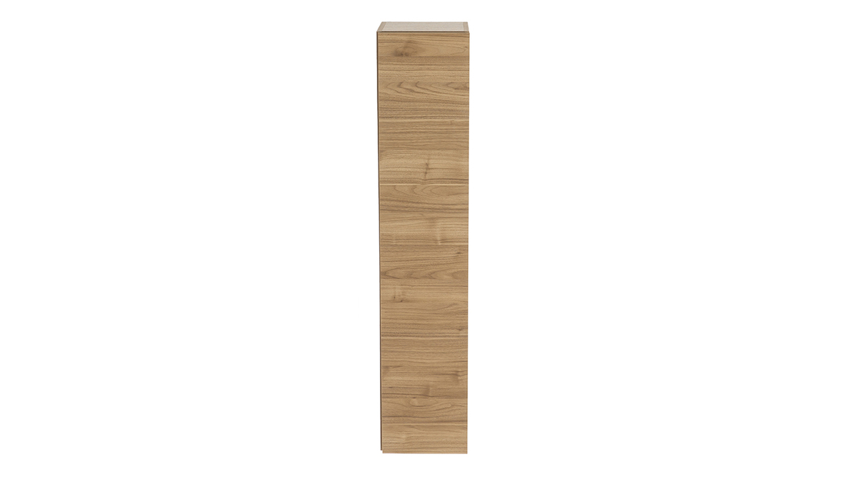Elemento de pared TV vertical acabado madera clara ETERNEL