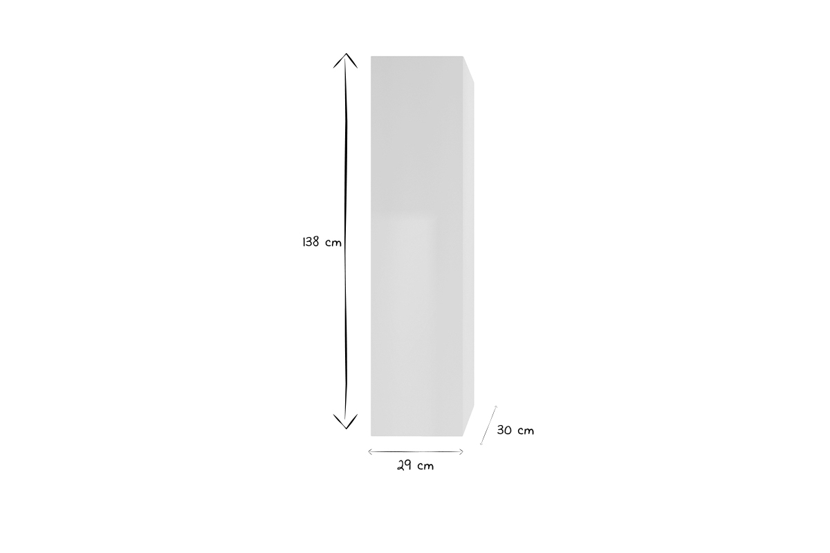 Elemento de pared TV vertical lacado blanco ETERNEL