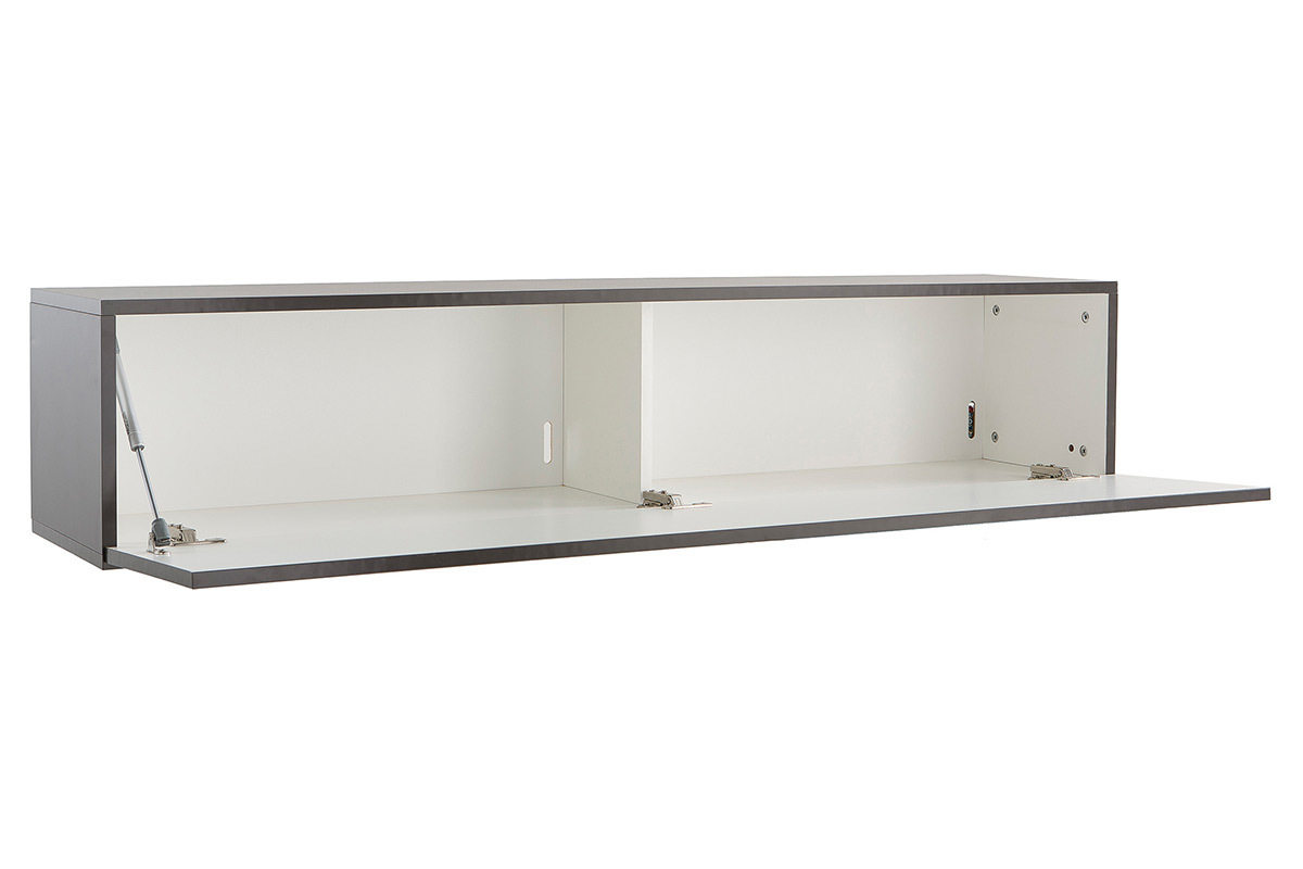 Elemento mural TV diseo gris antracita mate horizontal COLORED V2
