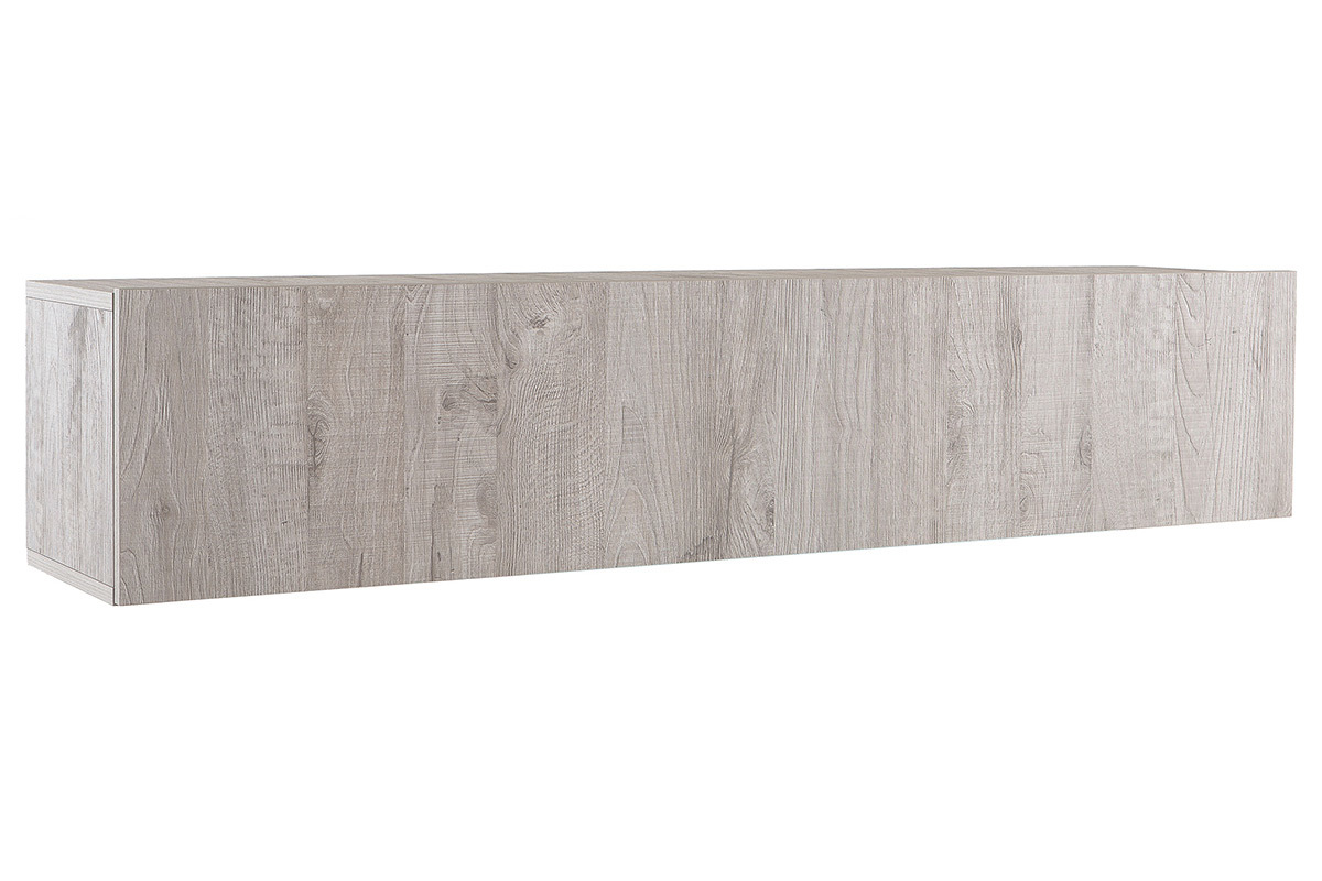 Elemento mural TV diseo madera gris horizontal COLORED V2