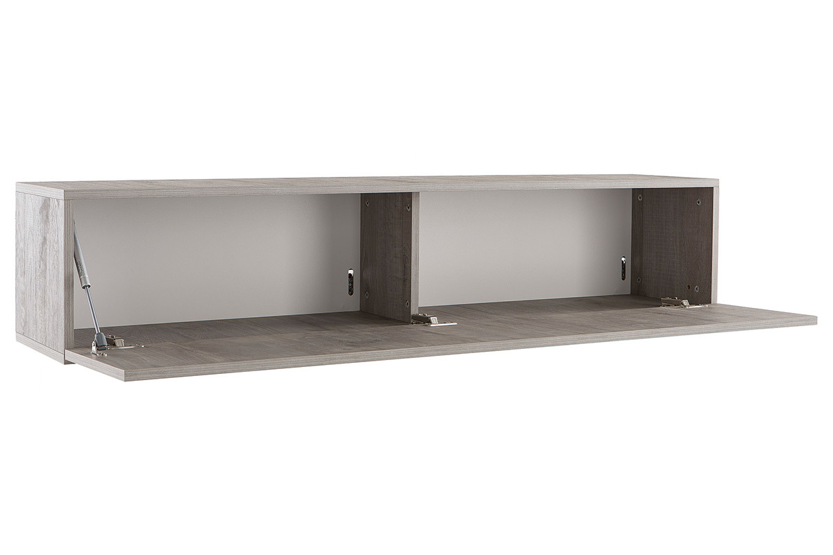 Elemento mural TV diseo madera gris horizontal COLORED V2