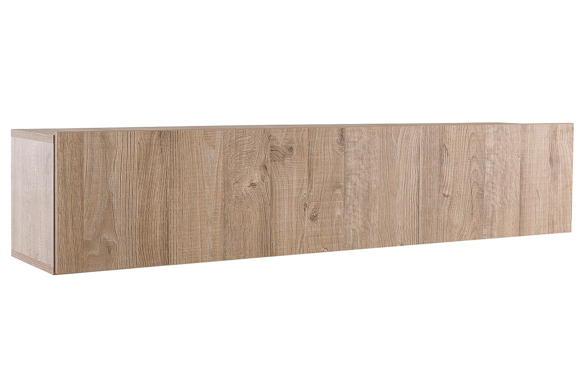 Elemento mural TV diseo madera miel horizontal COLORED V2