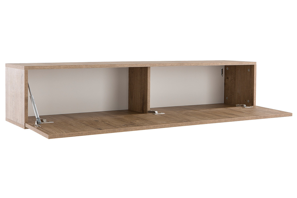 Elemento mural TV diseo madera miel horizontal COLORED V2