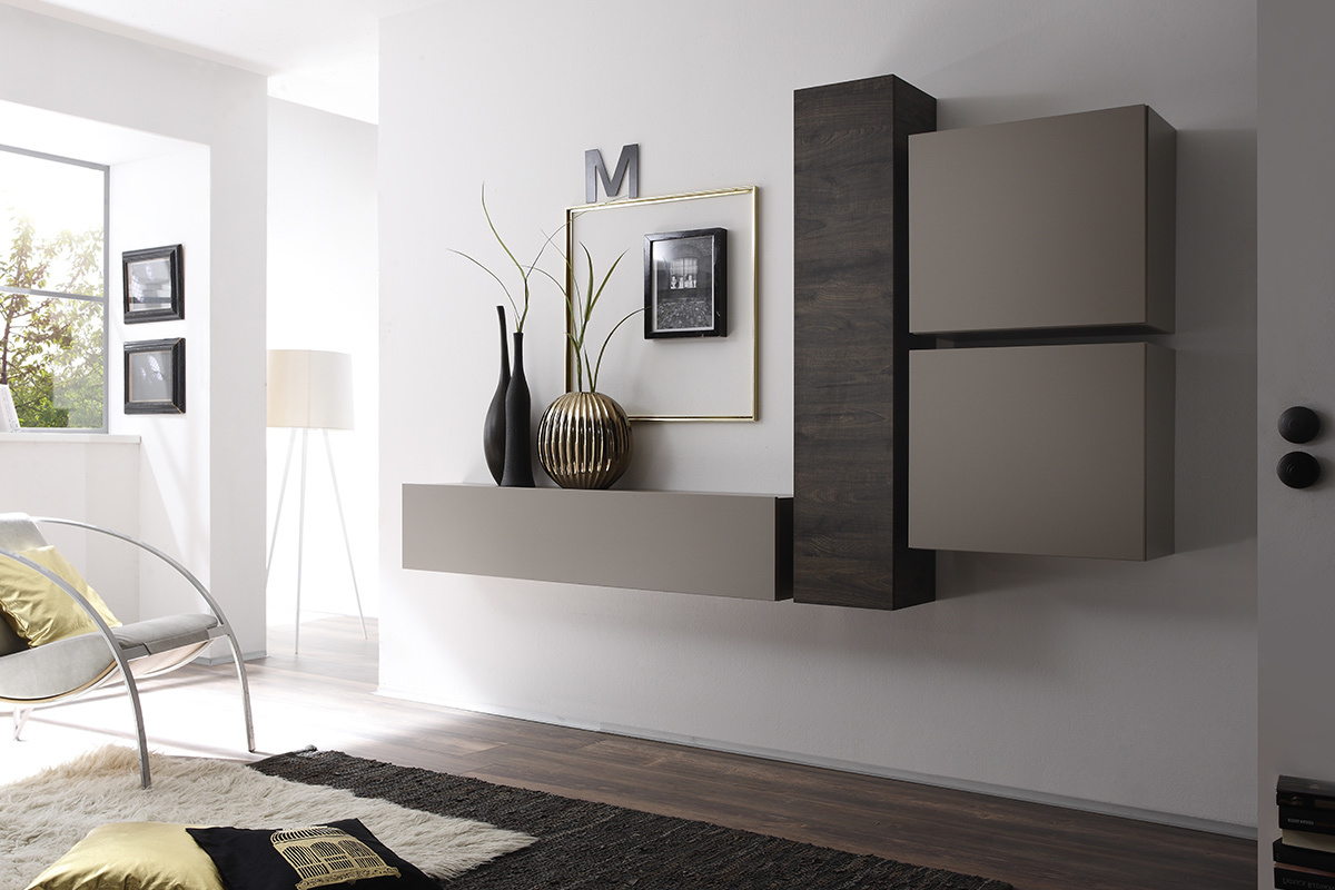 Elemento mural TV diseo topo mate horizontal COLORED V2