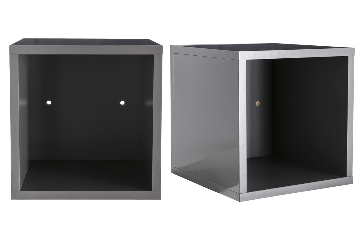 Elementos de pared cuadrados lacado gris (lote de 2) ETERNEL