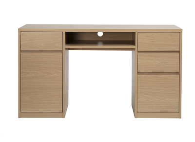 Escritorio con almacenaje acabado en madera clara roble L140 cm JEREMIAH