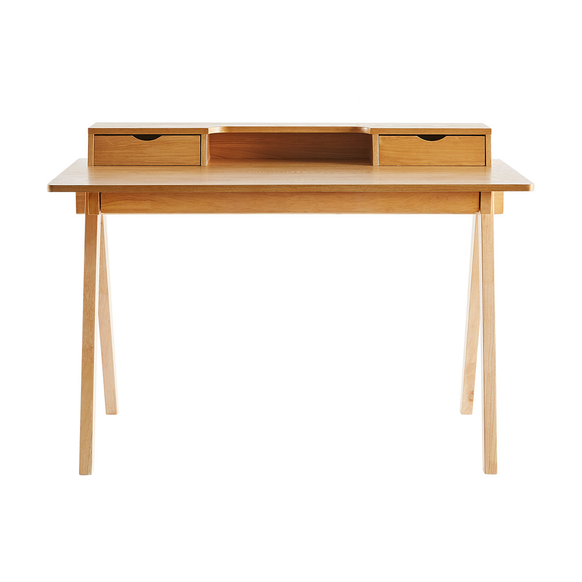 Escritorio con almacenaje de madera clara 120 cm PULITO