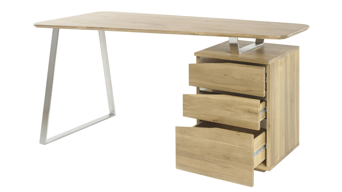 Escritorio con almacenaje metal y madera L150 JANIS