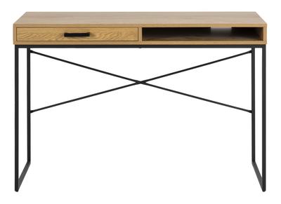 Escritorio con caj&oacute;n y almacenaje en metal y madera TRESCA