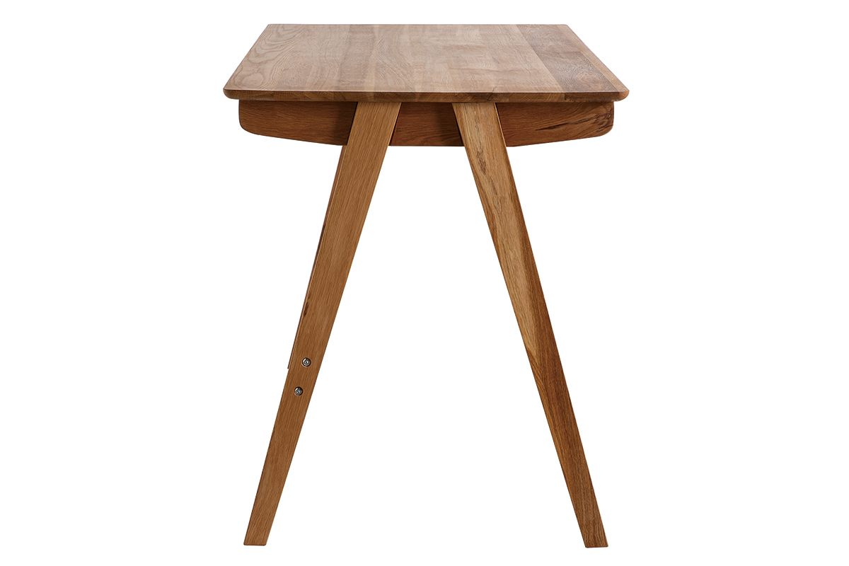Escritorio con cajones en roble macizo L120 cm CASSIA
