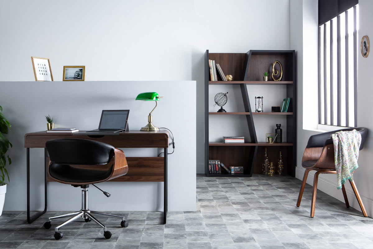 Escritorio con tablero corredero madera y gris QUINT
