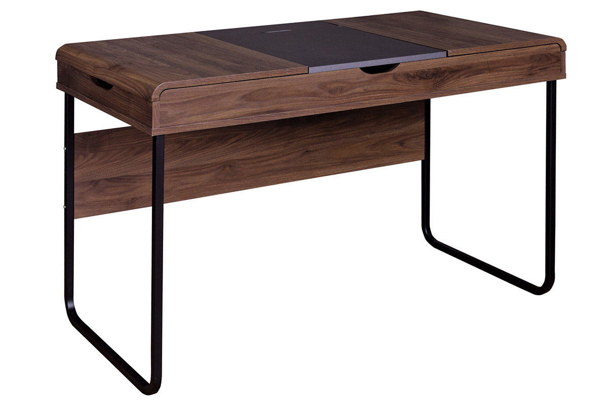 Escritorio con tablero corredero madera y gris QUINT
