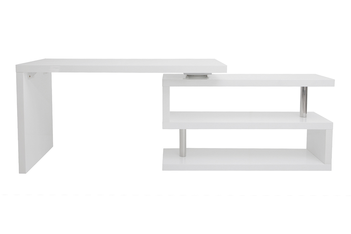 Escritorio de diseo blanco lacado amovible MAX