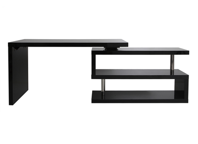 Escritorio de dise&ntilde;o negro lacado MAX