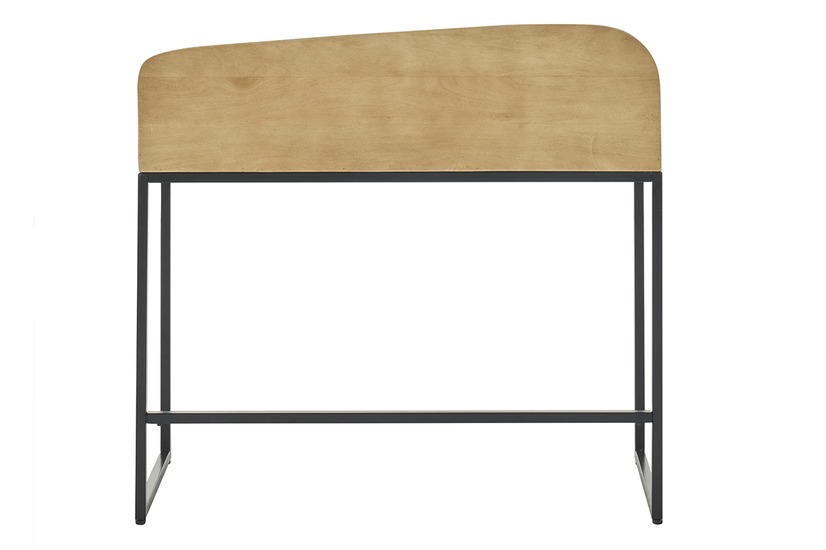 Escritorio de madera maciza de mango con almacenaje 100 cm SHIVA