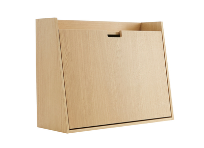 Escritorio de pared vintage de roble con cajonera 78 cm GABIN