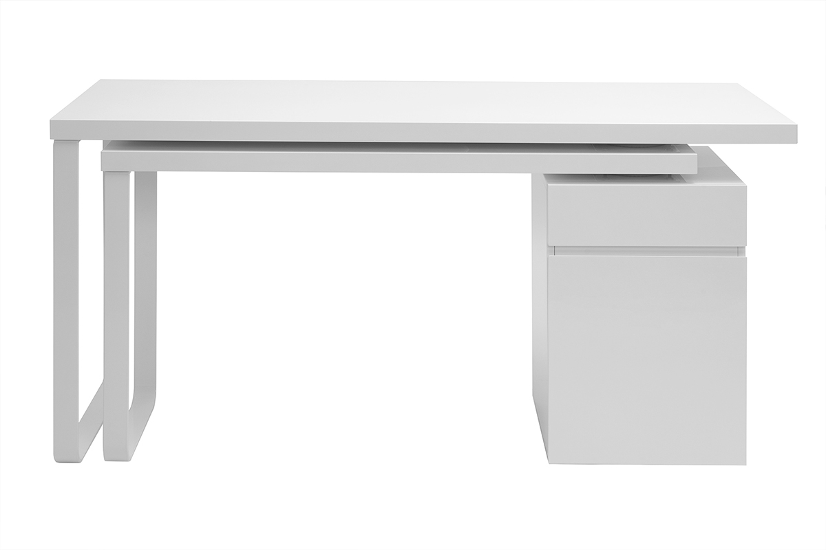 Escritorio diseo amovible blanco brillante VOXY