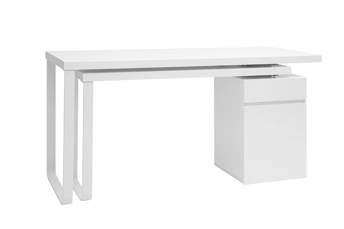 Escritorio diseo amovible blanco brillante VOXY