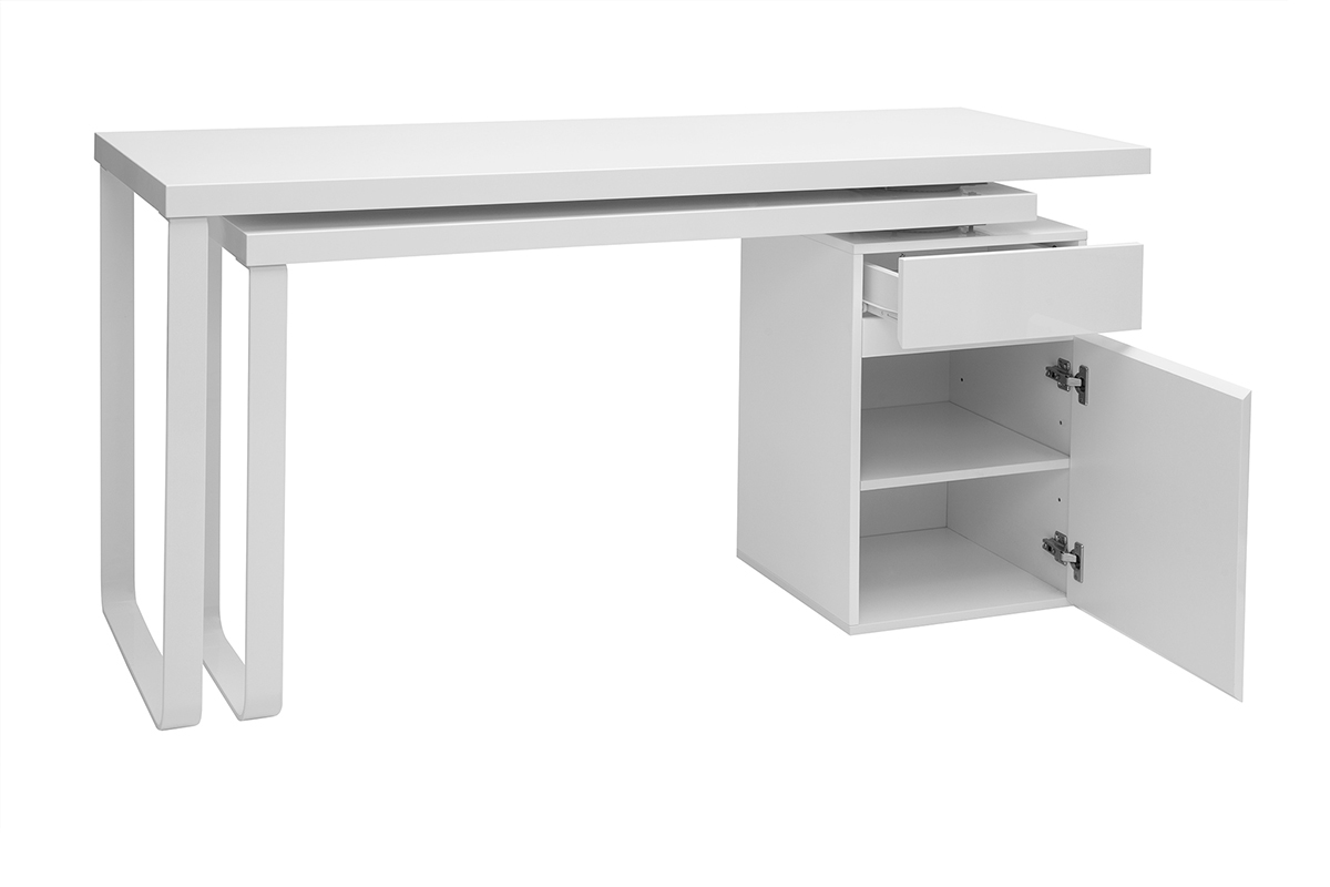 Escritorio diseo amovible blanco brillante VOXY