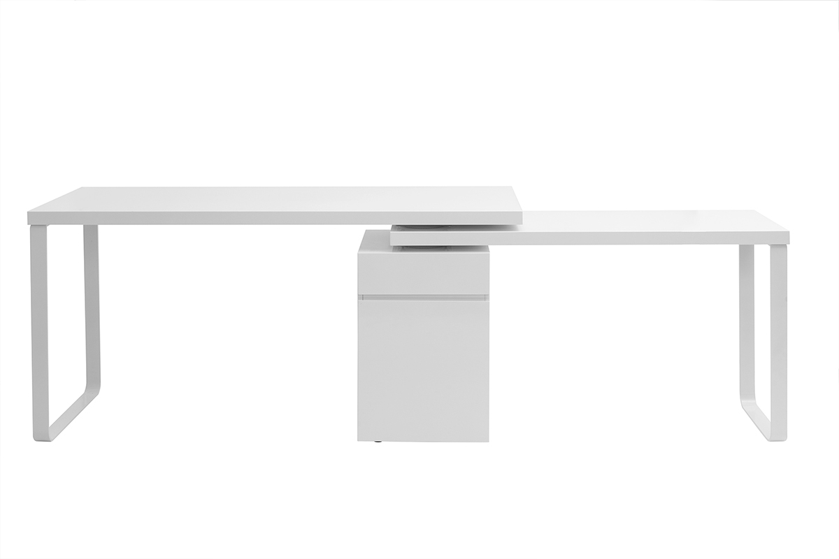Escritorio diseo amovible blanco brillante VOXY