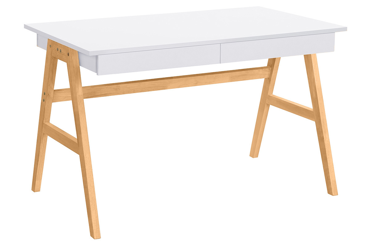 Escritorio diseo blanco y madera BROOK
