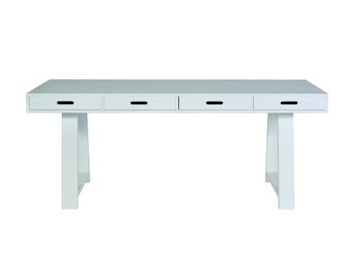 Escritorio dise&ntilde;o en madera blanco roto 4 cajones reversibles L178 ARCOS